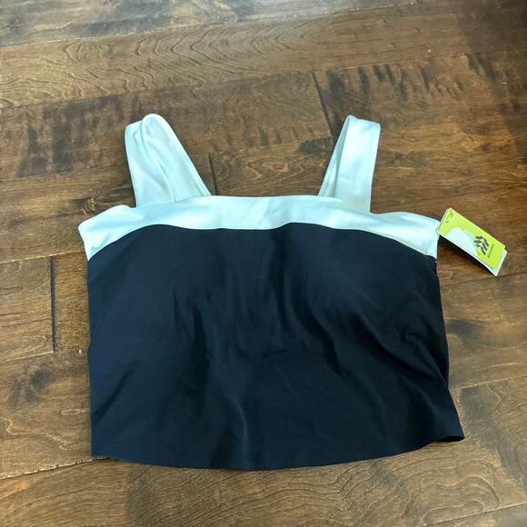 All‎ in Motion Women's Soft Square Neck Cropped Athletic Tank Top Black  XXL - Picture 2 of 6